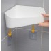 Купить Полка для ванной комнаты угловая (на скотче) белый в Невеле в Интернет-магазине Remont Doma