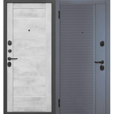 Дверь металлическая 7,5 см Бостон Бетон снежный Царга 860*2050 левая