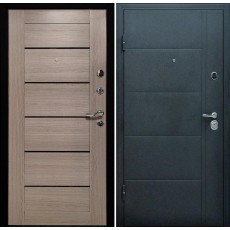 Дверь металлическая Эверест-царга 960х2050 левая Серый графит/Капучино