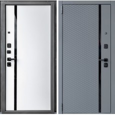 Дверь металлическая ДК-80 Софт графи/Софт белый снег 960х2050 левая