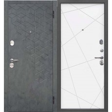 Дверь металлическая Феникс линии велюр белый софт 860*2050 правая