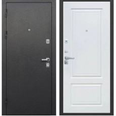 Дверь металлическая Толстяк Букле Черный Белый ясень 870*2050 левая