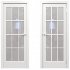 Дверное полотно Перфето 6.1 белая ПО-900 стекло матовое