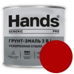 Грунт-эмаль 3в1 Hands Generic PRO красный 1.8 кг