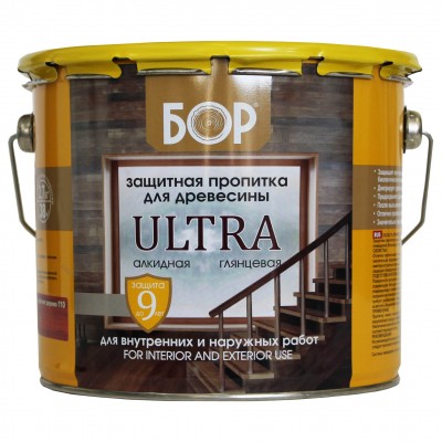 Защитная пропитка для древесины БОР Ultra 3л (2,7кг) палисандр