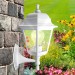 Садово-парковый светильник НБУ 04-60-001 белый 4 гранный настенный IP44 Е27 max60Вт купить недорого в Невеле