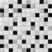 Панель ПВХ камень Мрамор черно-белая плитка 0,3 мм купить недорого в Невеле