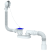 Сифон для ванны и глубогого поддона S12P с переливом и гибким соединением 40х40/50 400мм купить недорого в Невеле