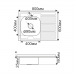 Купить Мойка 8060 L MELANA 0,6/160 накладная прямоугольная с сифоном (016/2 L *10) в Невеле в Интернет-магазине Remont Doma