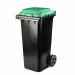 Бак для мусора 120л на колёсах серо-зеленый (М4603) купить недорого в Невеле