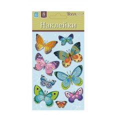 Бабочки разноцветные мини Стикер LCHPA 05007 
